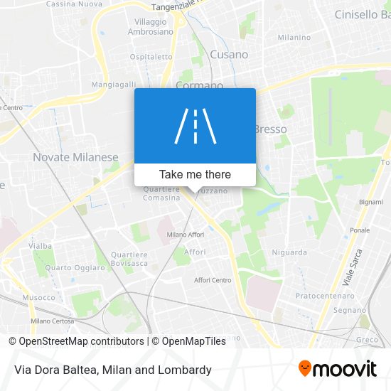Via Dora Baltea map