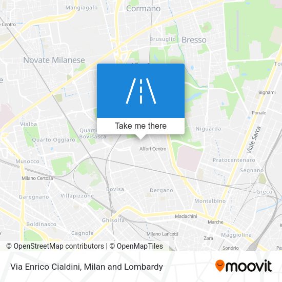 Via Enrico Cialdini map