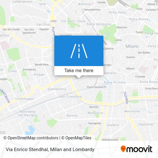 Via Enrico Stendhal map
