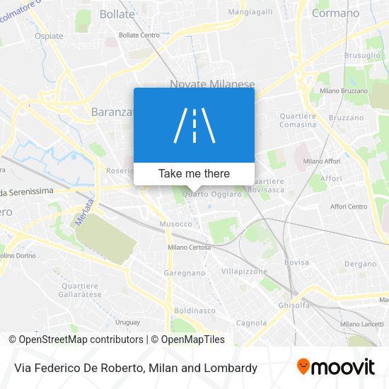 Via Federico De Roberto map