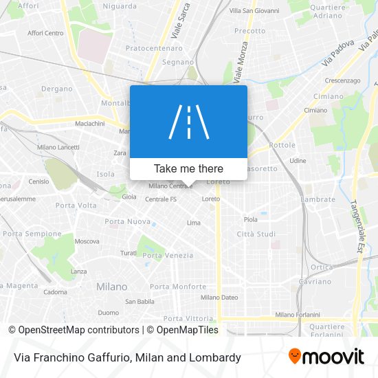 Via Franchino Gaffurio map