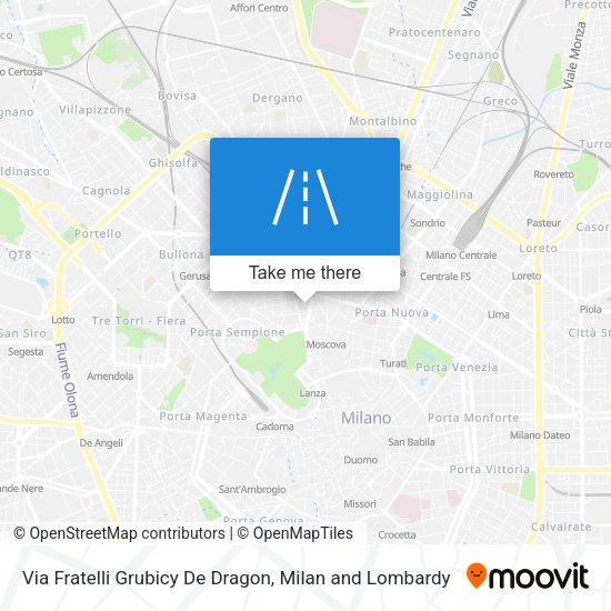 Via Fratelli Grubicy De Dragon map