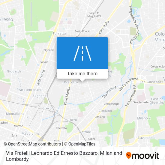 Via Fratelli Leonardo Ed Ernesto Bazzaro map