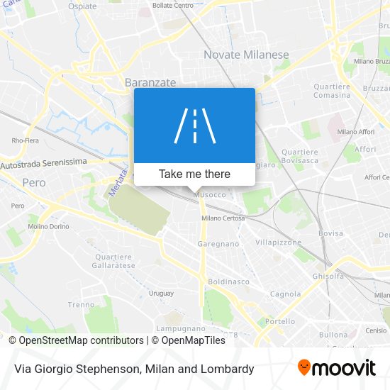 Via Giorgio Stephenson map
