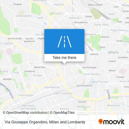 Via Giuseppe Organdino map