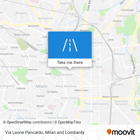 Via Leone Pancaldo map