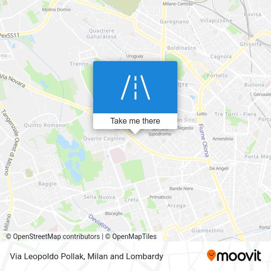 Via Leopoldo Pollak map