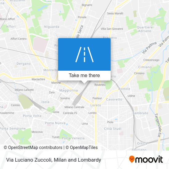 Via Luciano Zuccoli map