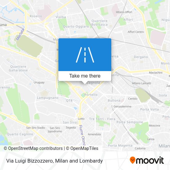 Via Luigi Bizzozzero map