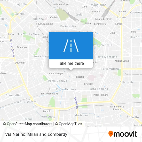 Via Nerino map