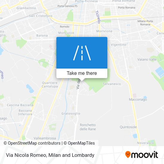 Via Nicola Romeo map