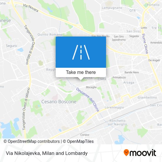 Via Nikolajevka map