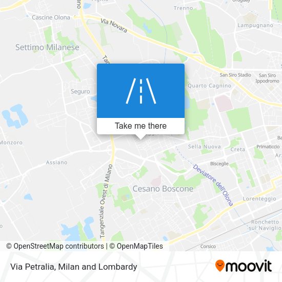 Via Petralia map
