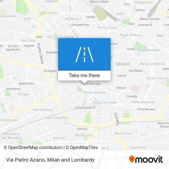 Via Pietro Azario map