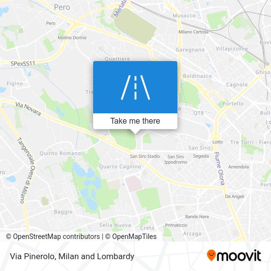 Via Pinerolo map