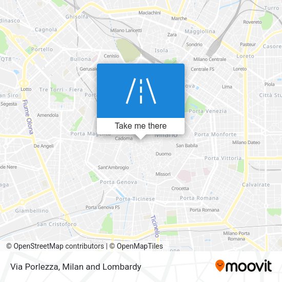 Via Porlezza map