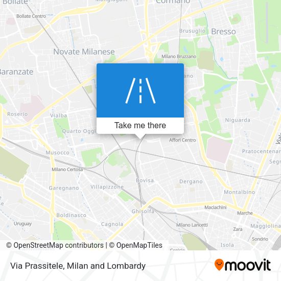 Via Prassitele map
