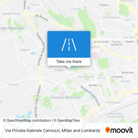 Via Privata Gabriele Camozzi map