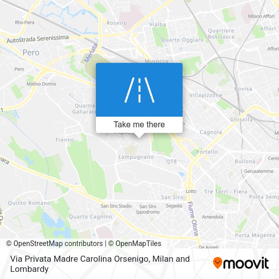 Via Privata Madre Carolina Orsenigo map