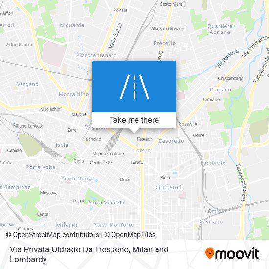 Via Privata Oldrado Da Tresseno map