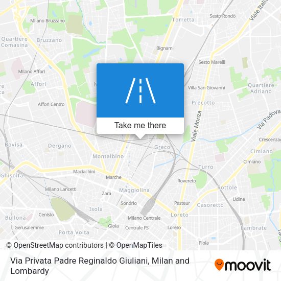 Via Privata Padre Reginaldo Giuliani map