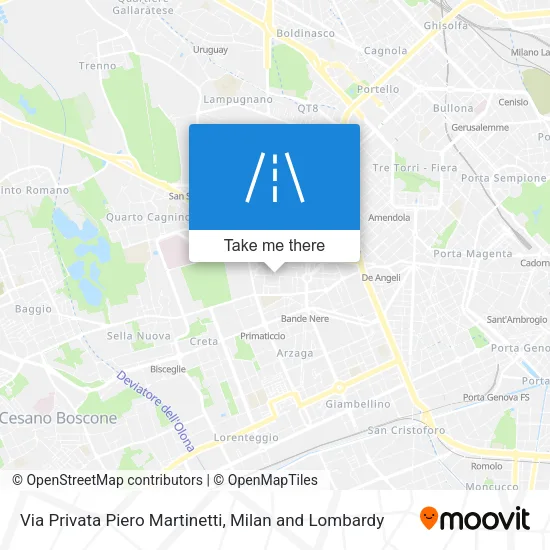 Via Privata Piero Martinetti map