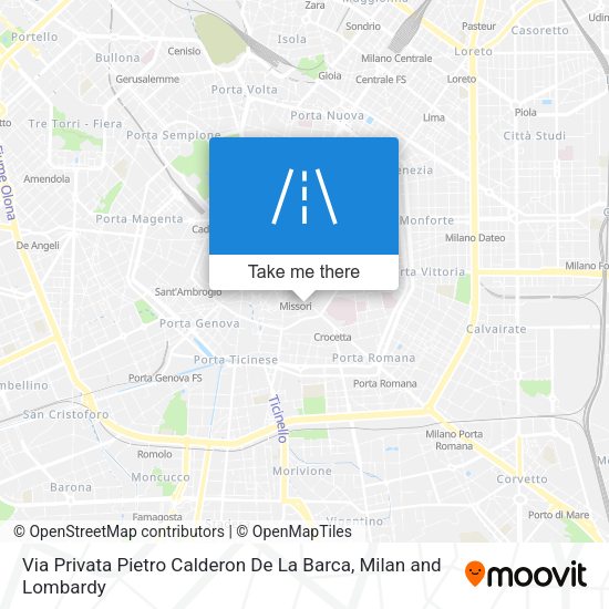 Via Privata Pietro Calderon De La Barca map