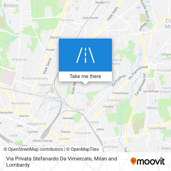 Via Privata Stefanardo Da Vimercate map