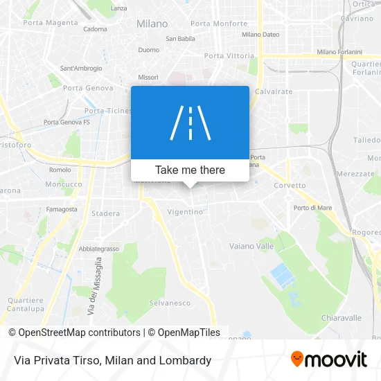 Via Privata Tirso map