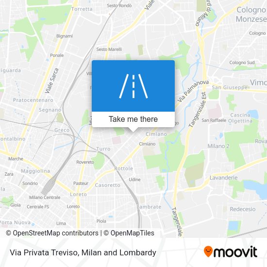 Via Privata Treviso map