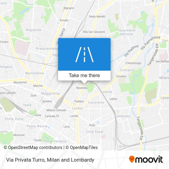 Via Privata Turro map