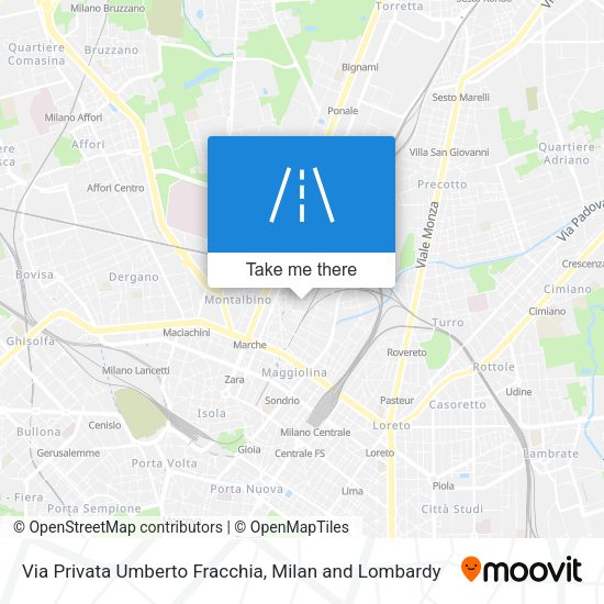Via Privata Umberto Fracchia map