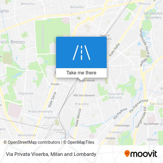 Via Privata Viserba map