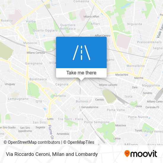 Via Riccardo Ceroni map