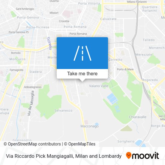 Via Riccardo Pick Mangiagalli map