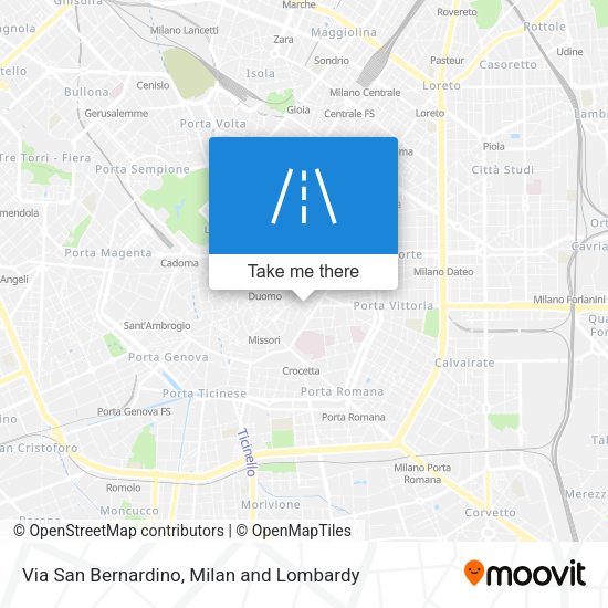 Via San Bernardino map