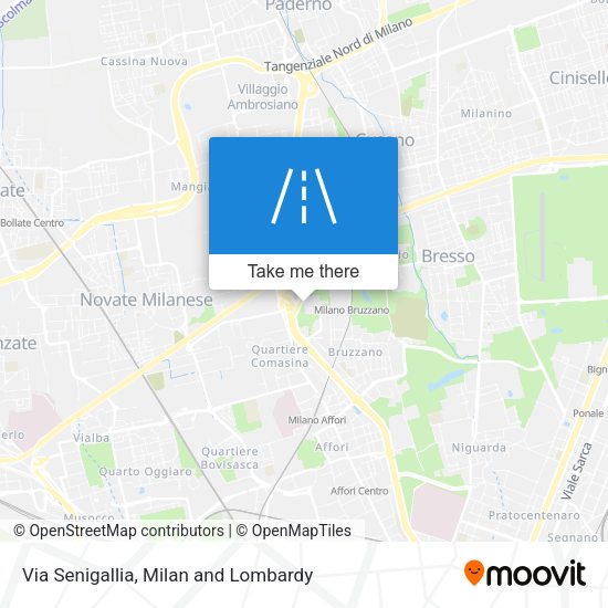 Via Senigallia map
