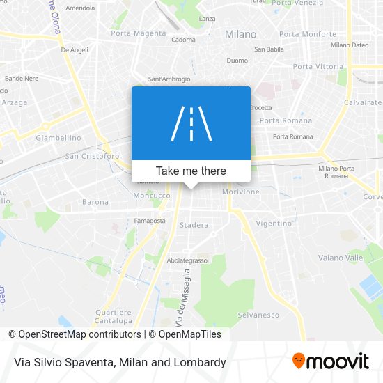 Via Silvio Spaventa map