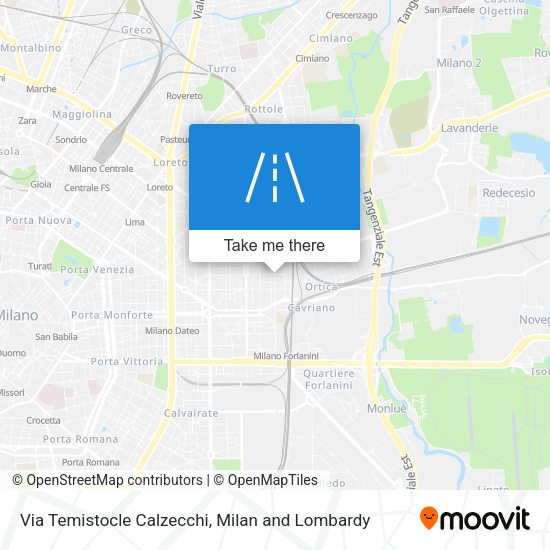 Via Temistocle Calzecchi map