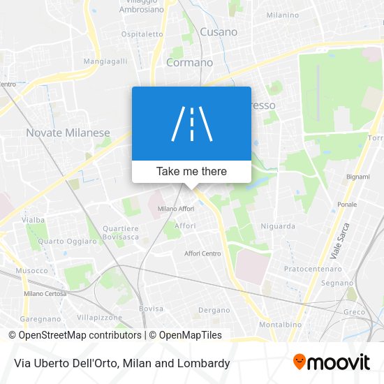 Via Uberto Dell'Orto map