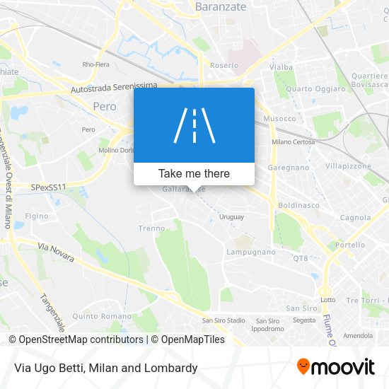 Via Ugo Betti map