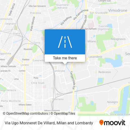 Via Ugo Monneret De Villard map