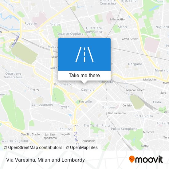 Via Varesina map