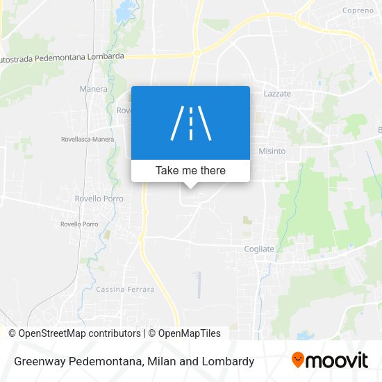 Greenway Pedemontana map