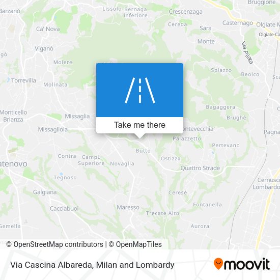 Via Cascina Albareda map