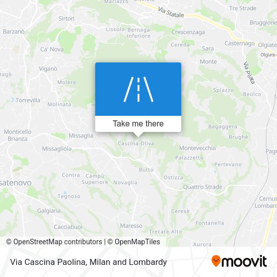 Via Cascina Paolina map