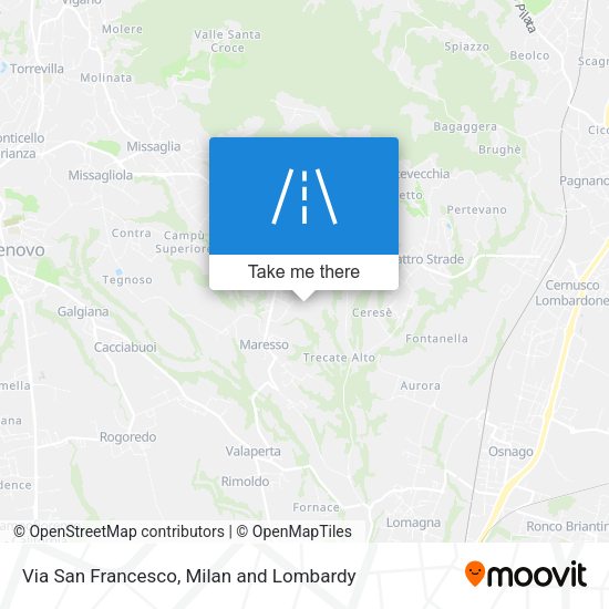 Via San Francesco map