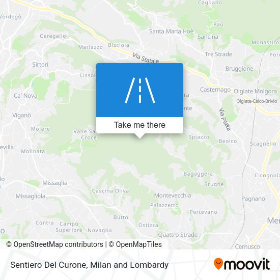 Sentiero Del Curone map