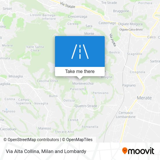 Via Alta Collina map