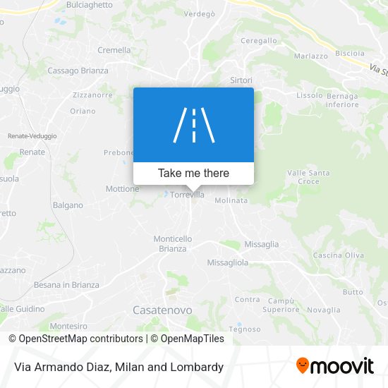 Via Armando Diaz map